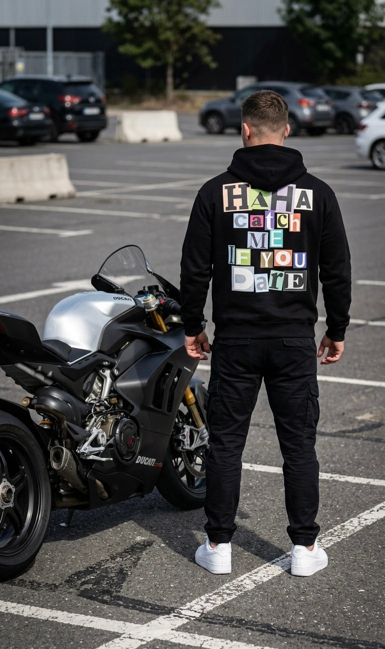 Biker Hoodie | CATCH ME IF YOU DARE